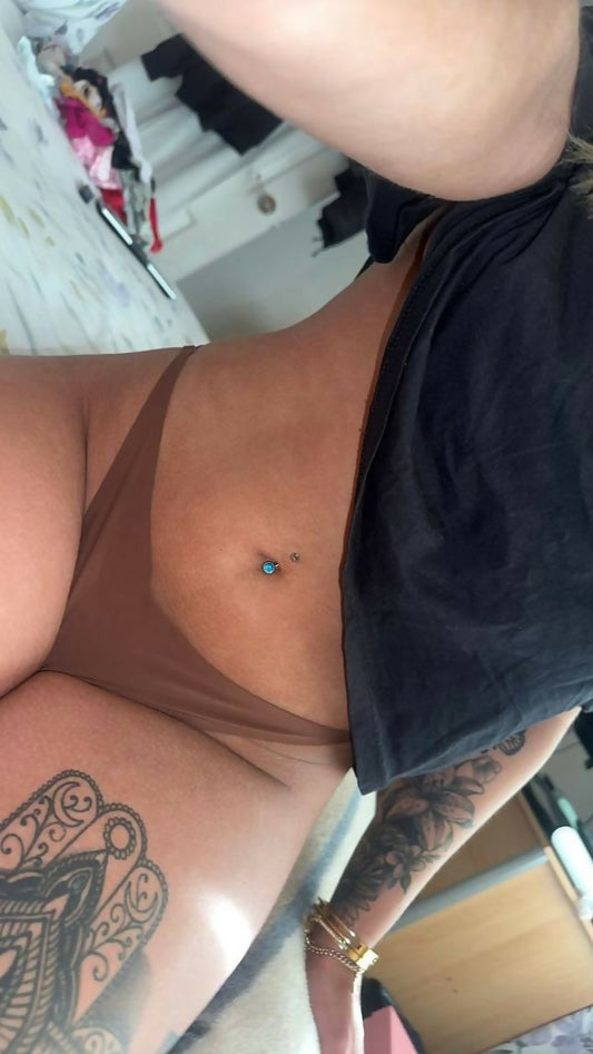 brown used thong